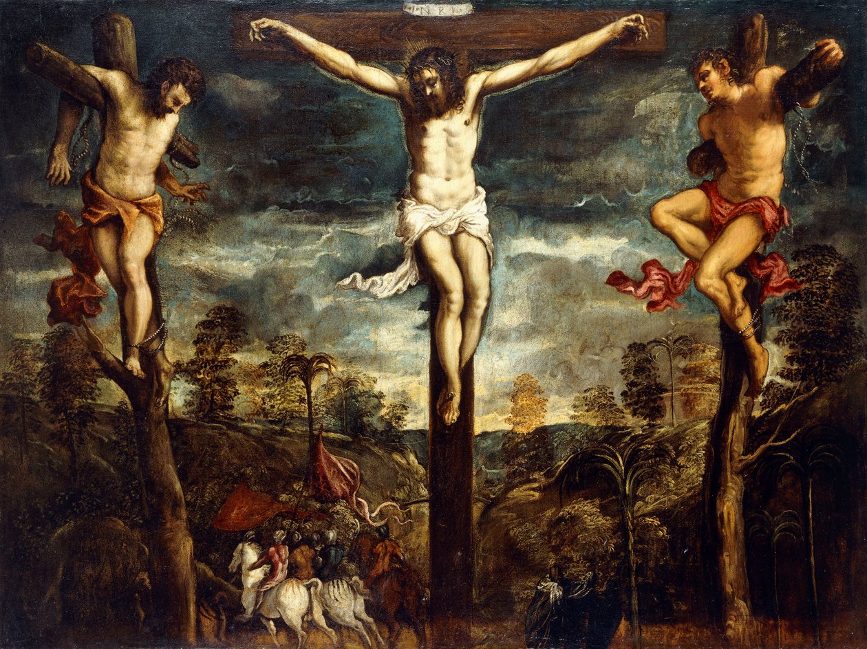 Korsfästelsen, 1554-55 av Jacopo Robusti Tintoretto