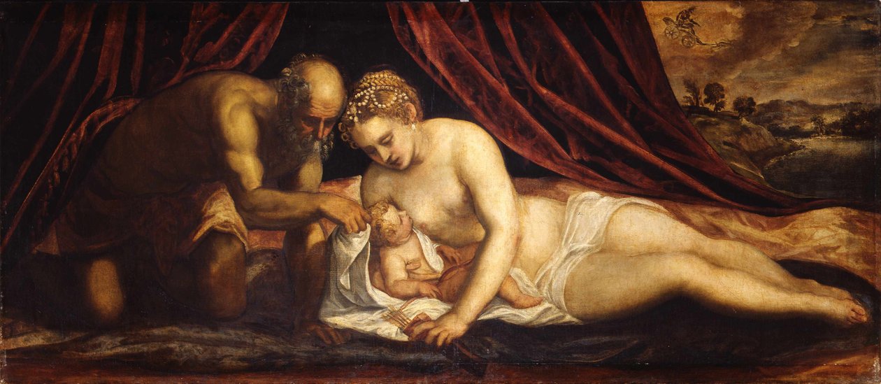 Venus, Vulcan och Amor av Jacopo Robusti Tintoretto