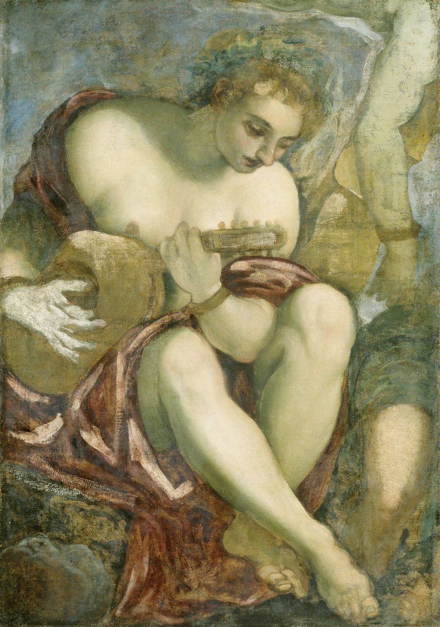 Musa med luta av Jacopo Tintoretto