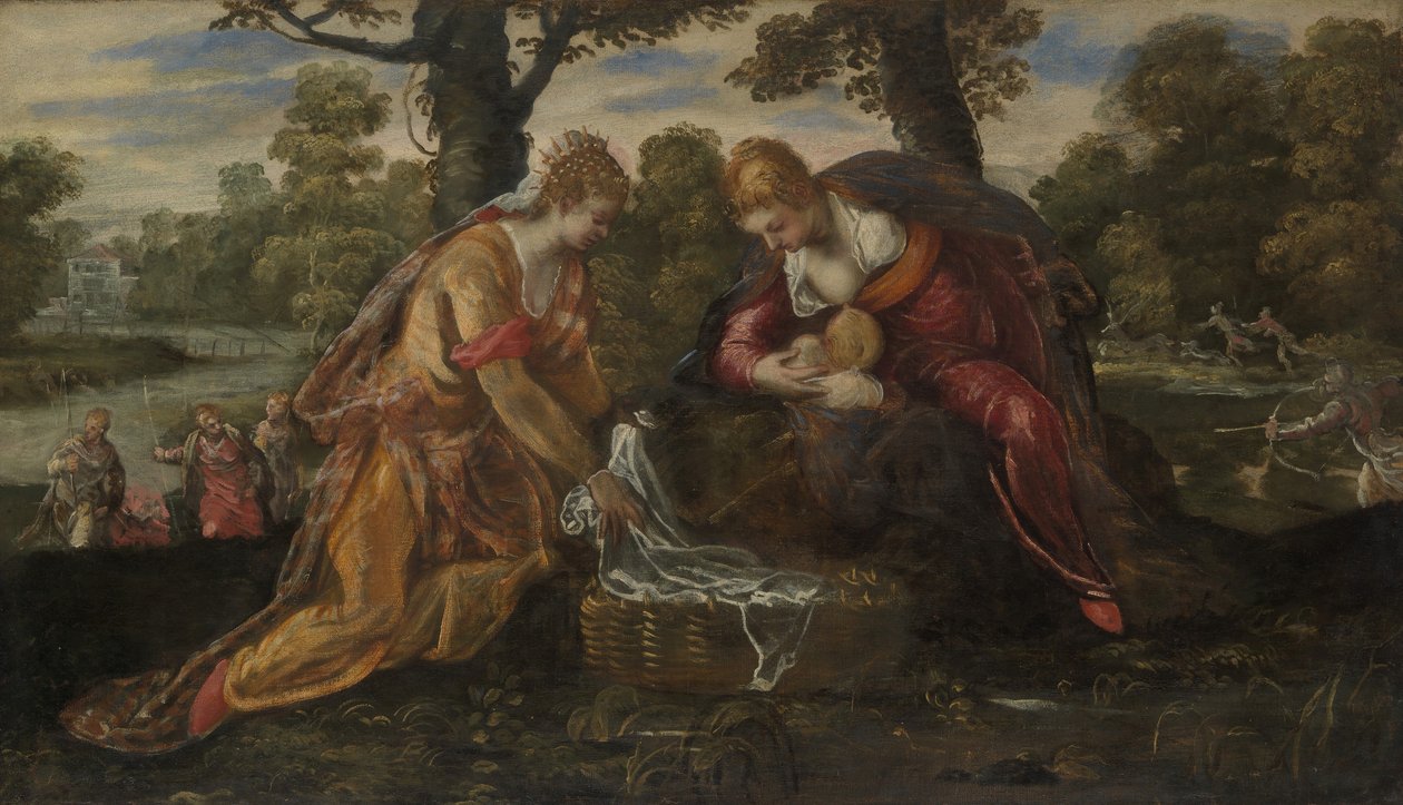 Fyndet av Moses, 1560-talet. av Jacopo Robusti Tintoretto