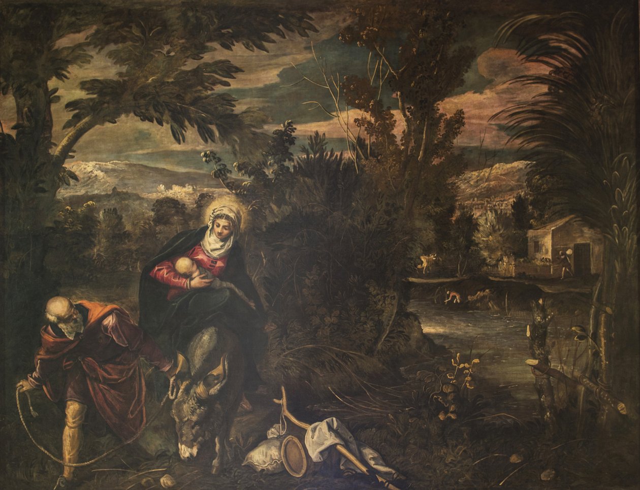 Flygningen till Egypten, 1582-1585. av Jacopo Tintoretto
