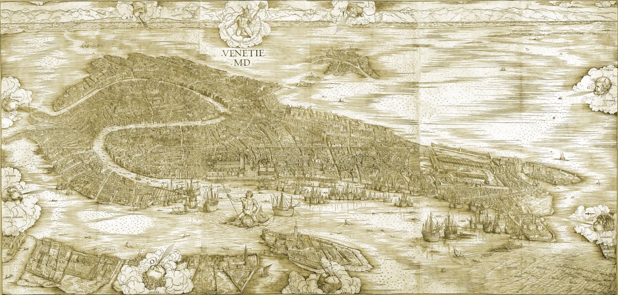 Utsikt över Venedig av Jacopo de Barbari