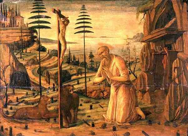 S:t Hieronymus vid bön av Jacopo del Sellaio