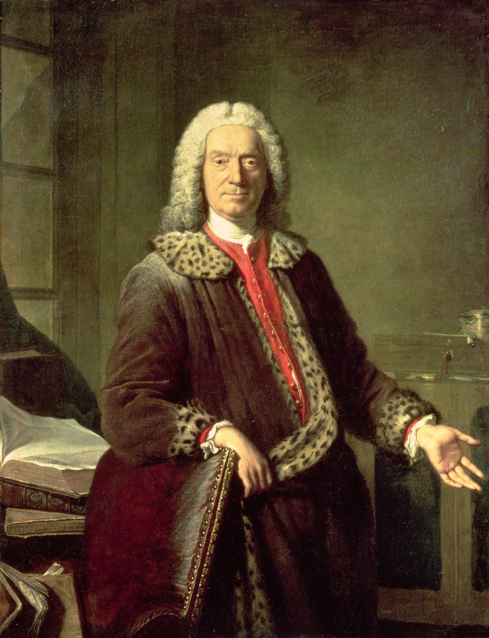 Porträtt av Prosper Jolyot de Crebillon (1679-1762), 1746 av Jacques Andre Joseph Camelot Aved