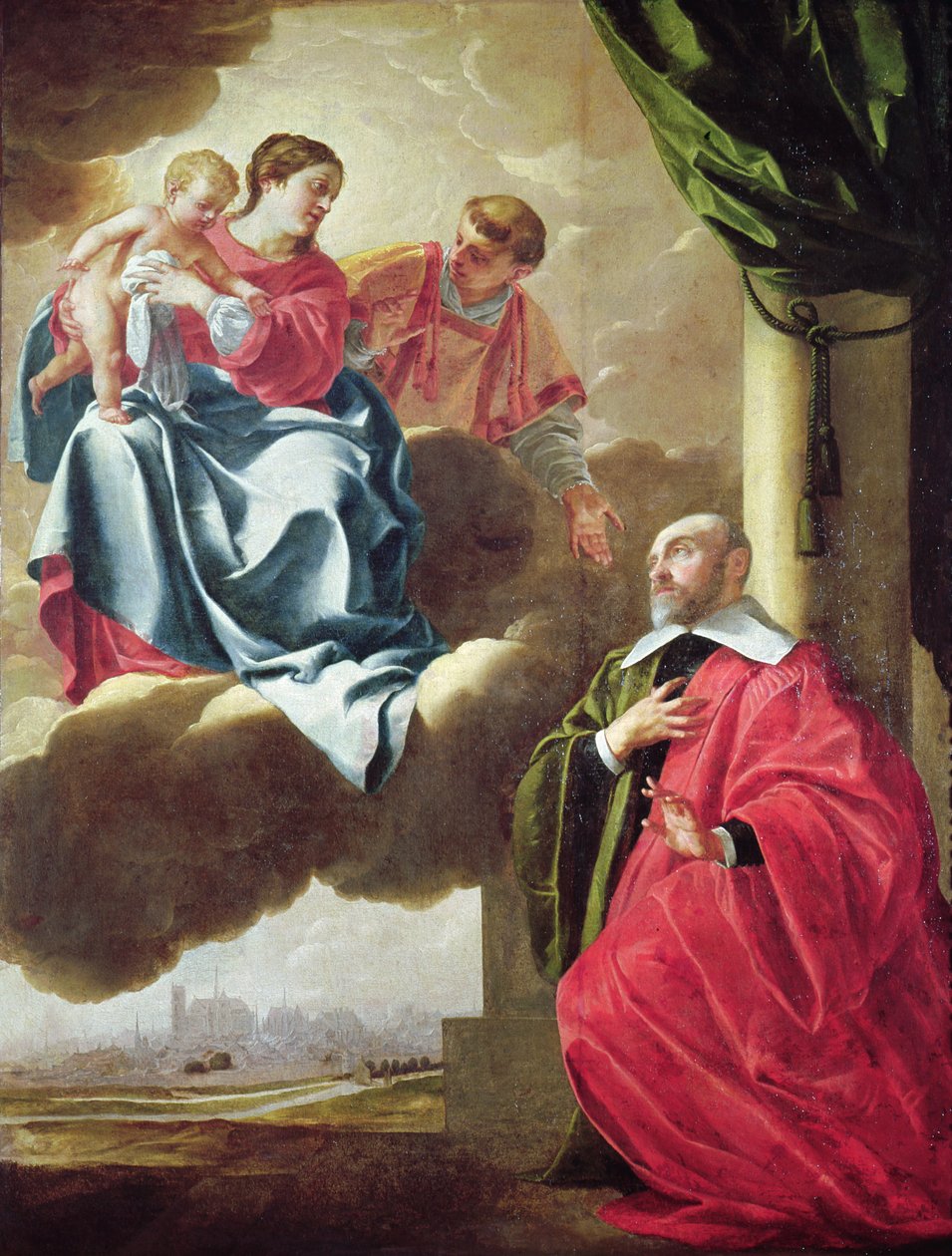 Pierre Tullier före jungfrun och barnet och St. Stephen av Jacques Blanchard