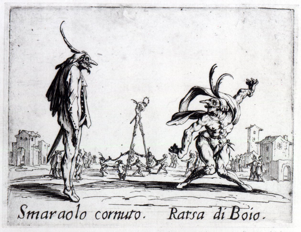 Balli de Sfessania, ca 1622 av Jacques Callot