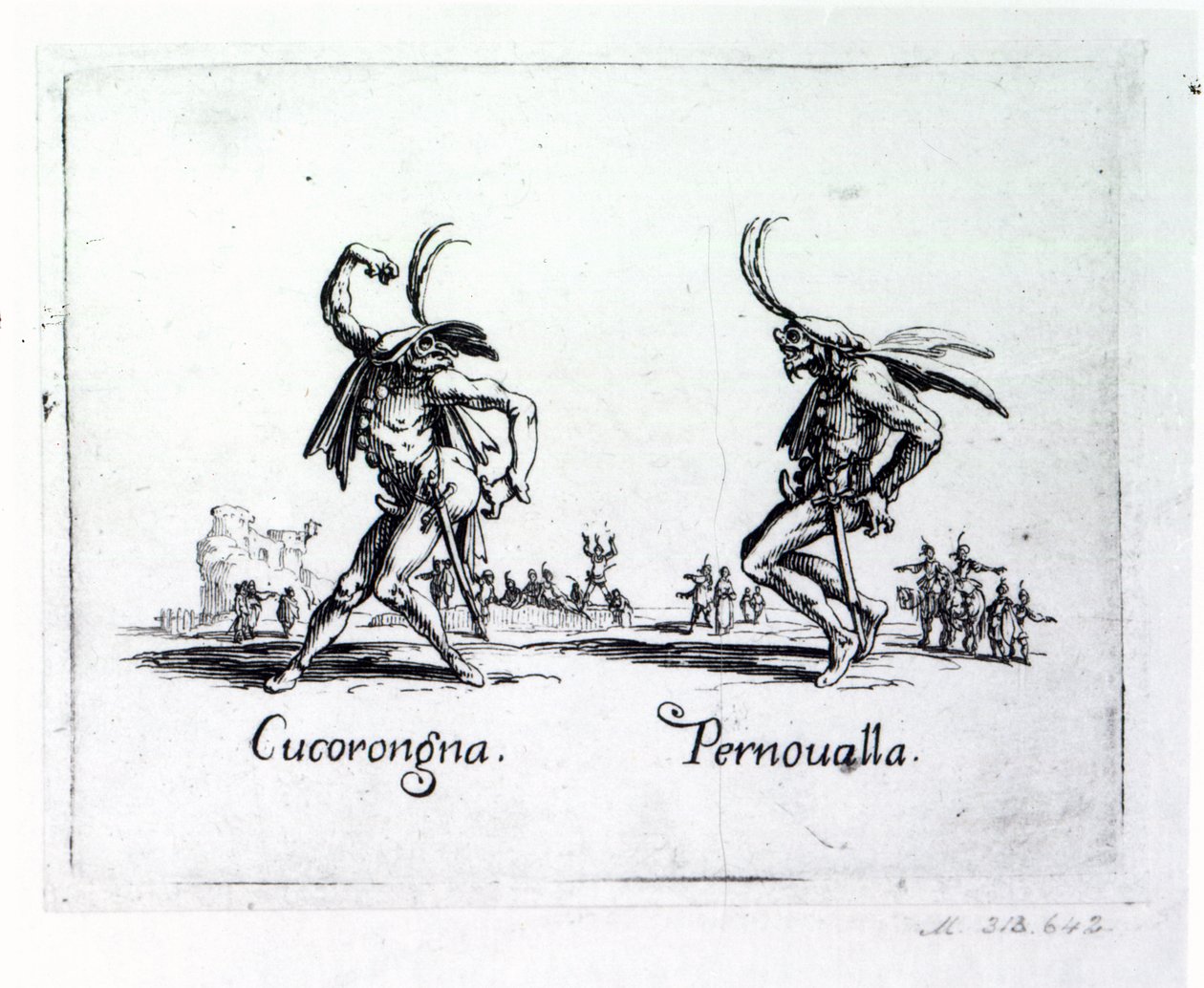 Balli de Sfessania, ca 1622 av Jacques Callot