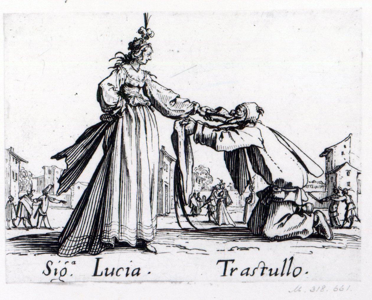 Balli de Sfessania, ca 1622 av Jacques Callot