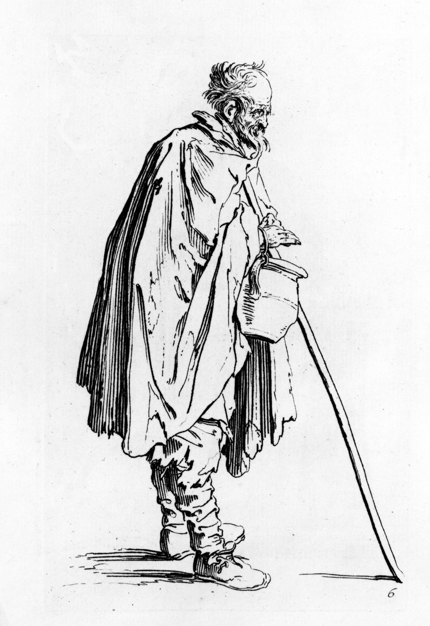Tiggaren med kannan, c.1622-3 av Jacques Callot