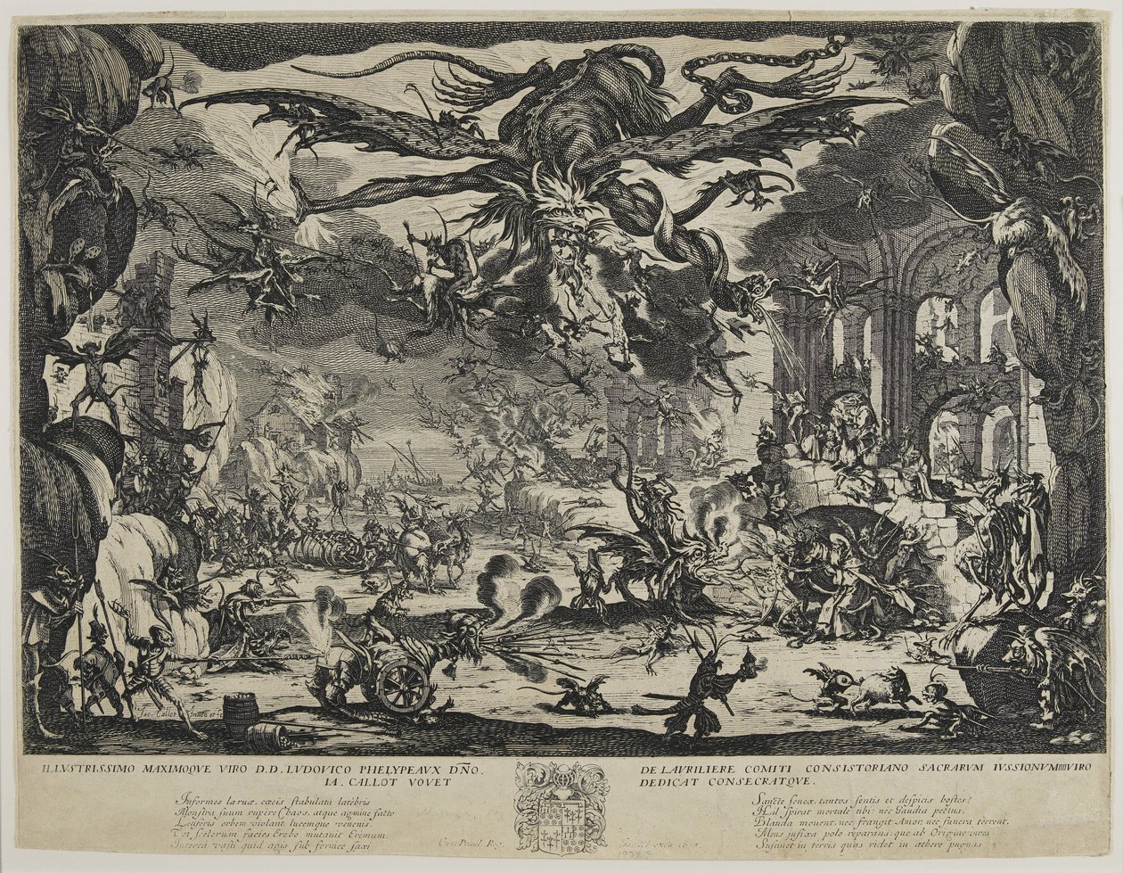 Den helige Antonius frestelse, 1635 av Jacques Callot