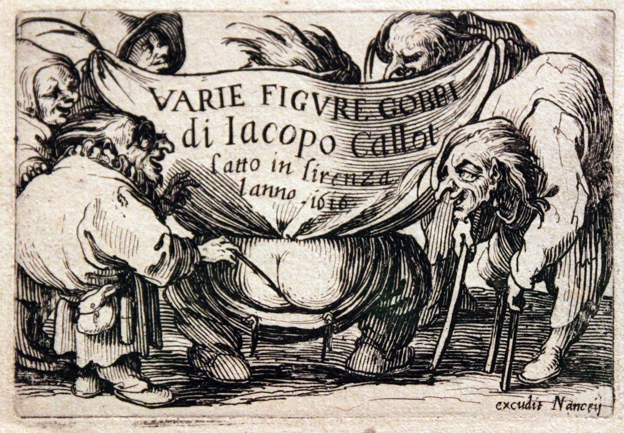 Olika Gobbi -figurer av Jacques Callot