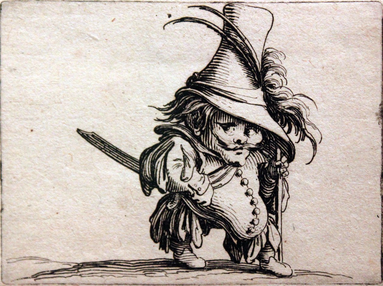 Olika Gobbi -figurer av Jacques Callot