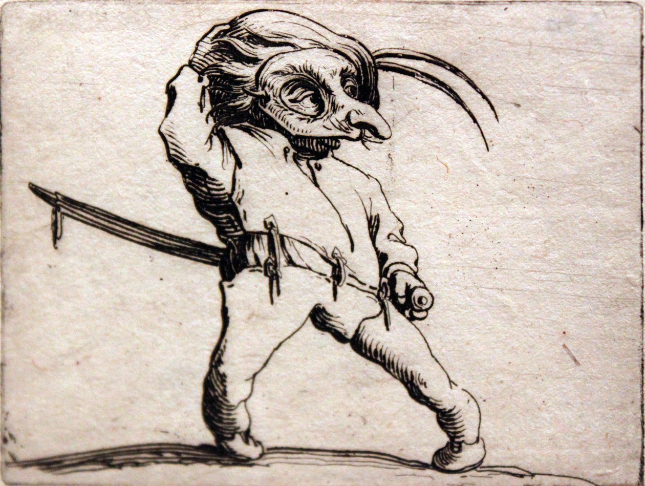 Olika Gobbi -figurer av Jacques Callot