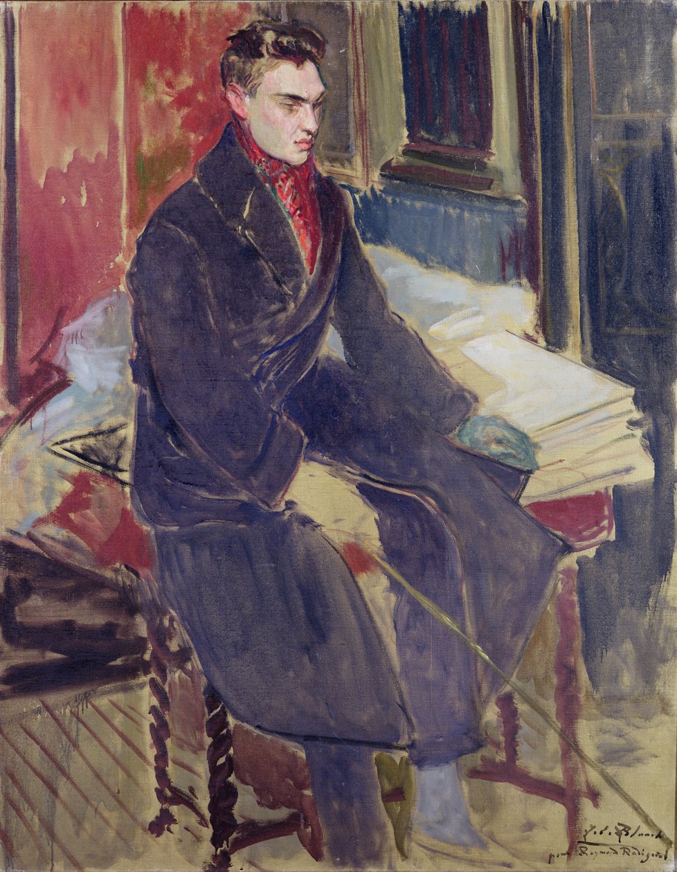 Porträtt av Raymond Radiguet (1903-23) av Jacques Emile Blanche