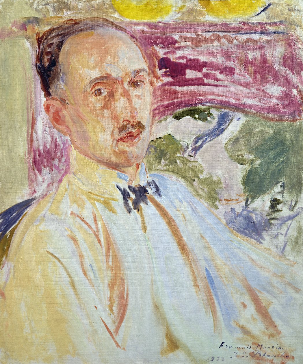 Study for a Portrait of Francois Mauriac, 1923 (olja på kort) av Jacques Emile Blanche