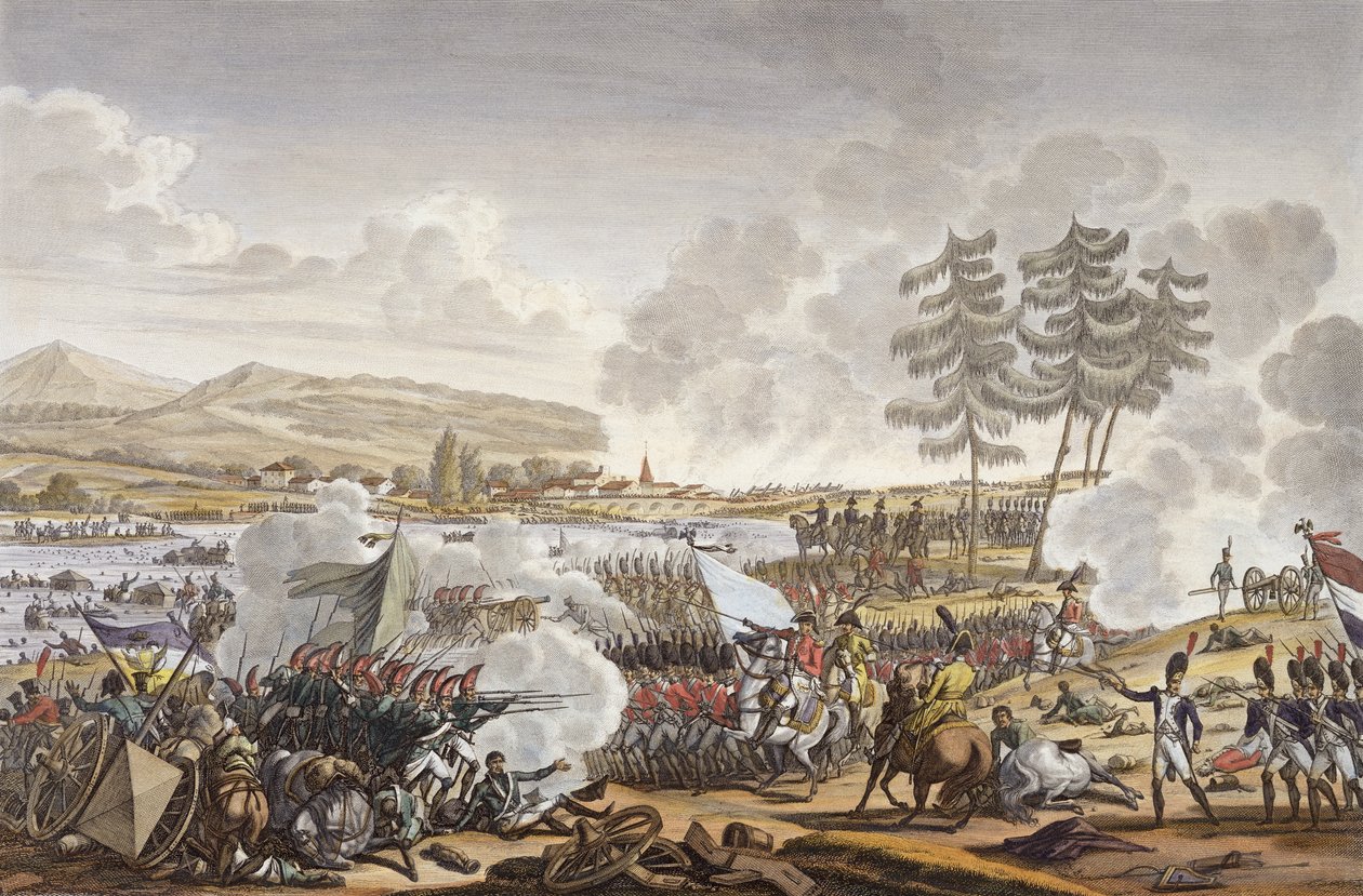 Slaget vid Friedland, 14 juni 1807, graverad av Francois Pigeot (f.1775) (akvatint) av Jacques Francois Joseph Swebach