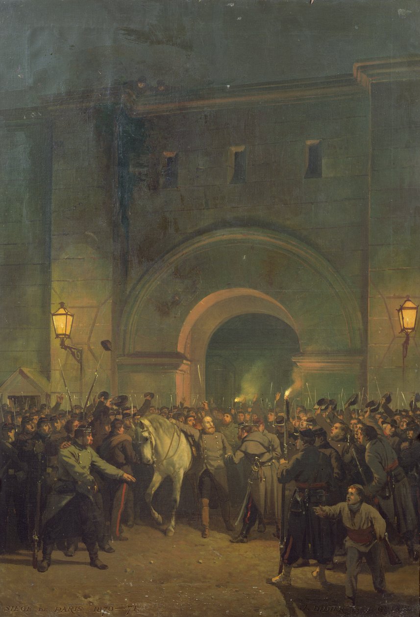 Befrielse af politiske fanger fra Mazas-fængslet, 21. januar 1871 swed av Jacques Guiaud
