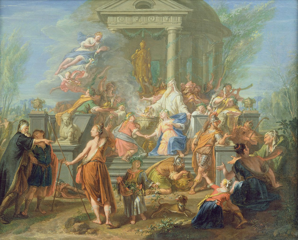The Sacrifice of Iphigenia, c.1720-25 av Jacques Ignatius de Roore