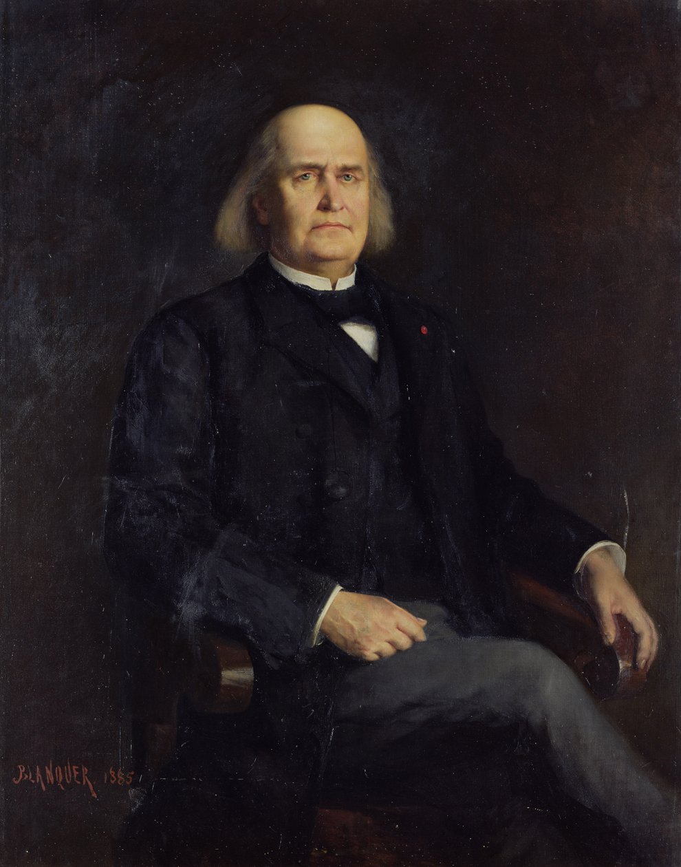 Porträtt av Charles Leconte de Lisle (1818-94) 1885 av Jacques Leonard Blanquer