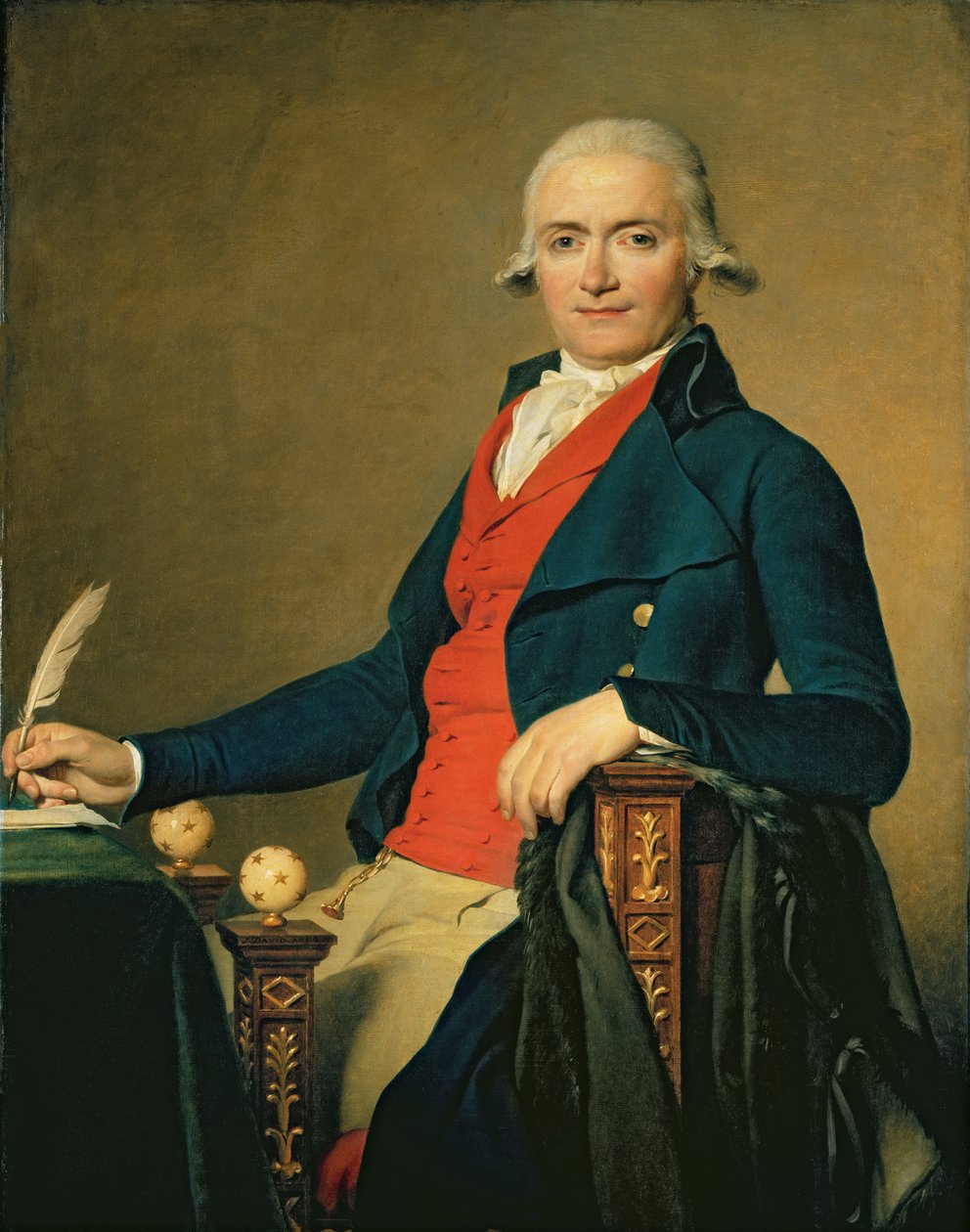 Gaspard Meyer (1749-98) eller Mannen i den röda västen, 1795 av Jacques Louis David