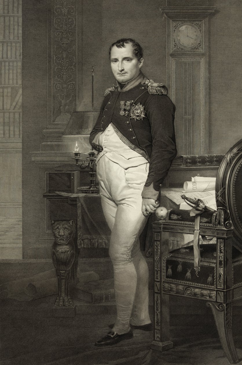 Napoleon I i lana suʻesuʻega, na vaneina e Jean Nicholas Laugier swed av Jacques Louis David