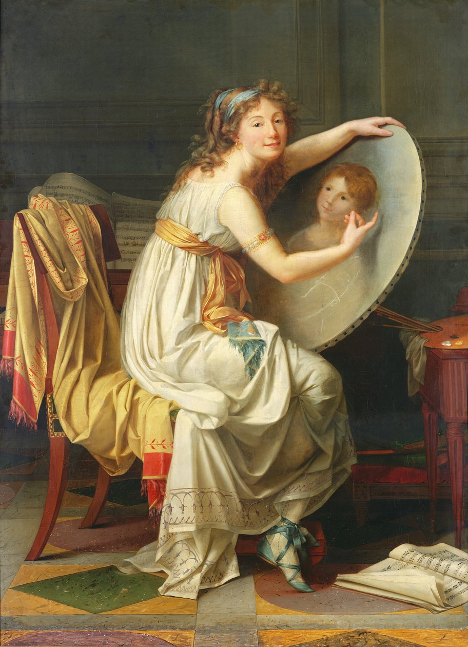 Porträtt av Rose Adelaide Ducreux (1761-1802) av Jacques Louis David