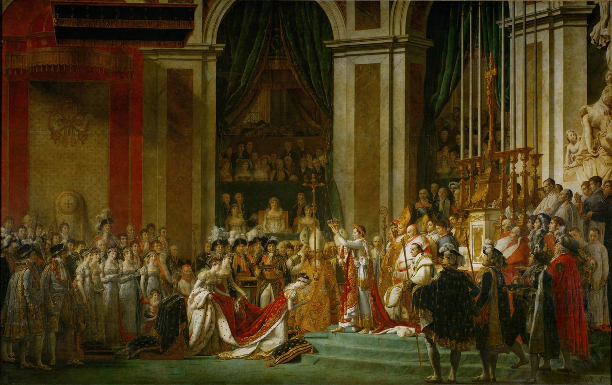 The Coronation of Napoleon (1805-1807) av Jacques Louis David
