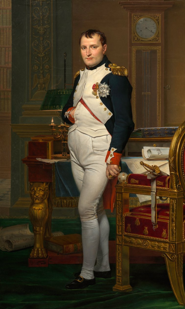 Kejsaren Napoleon i hans studie på Tuilerierna av Jacques Louis David