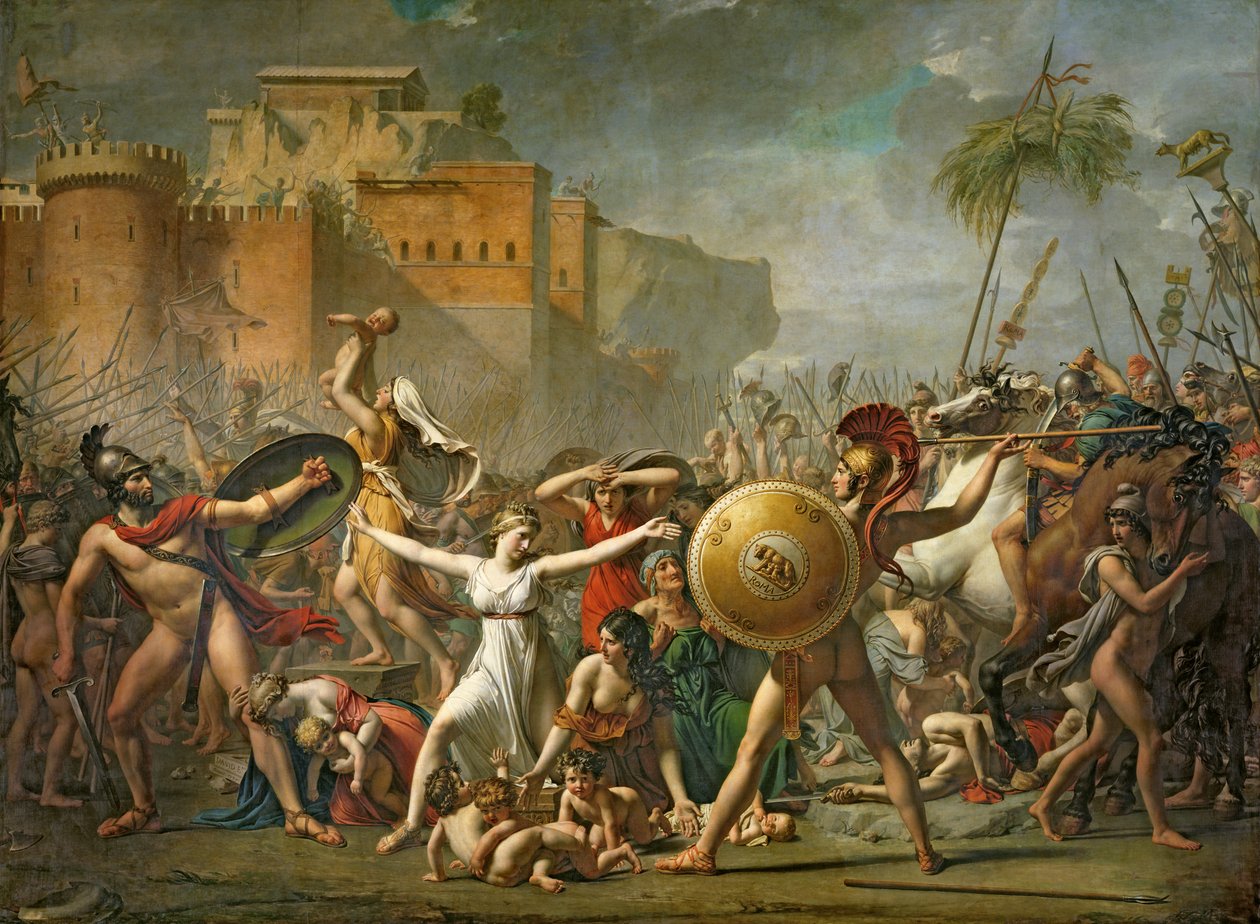 Sabinskvinnorna, 1799 av Jacques Louis David