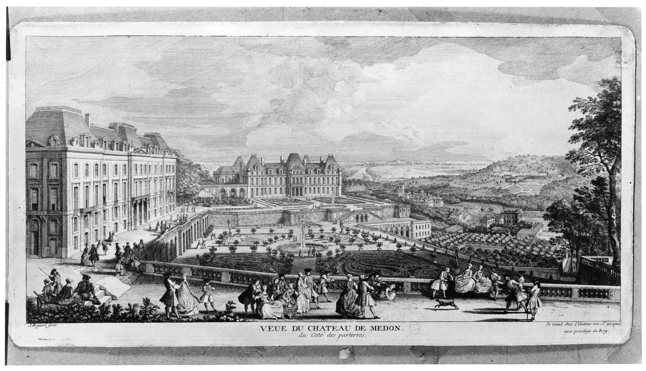 Utsikt över Chateau de Meudon av Jacques Rigaud