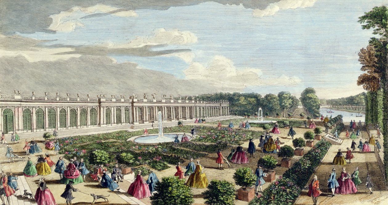 Utsikt över Chateau de Trianon, mot Parterre (se även 171645) av Jacques Rigaud