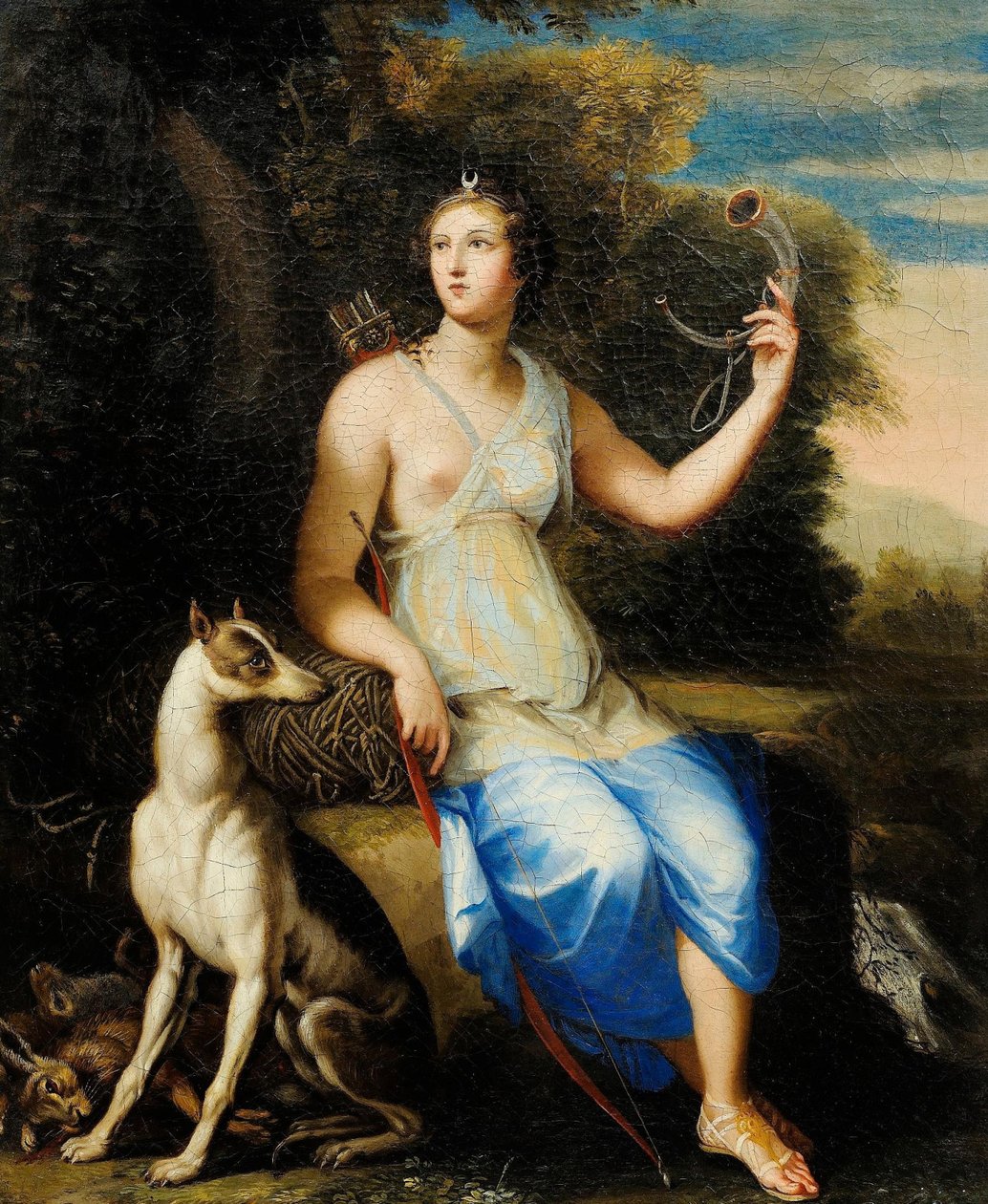  Portrait of Dianan av Jacques Stella