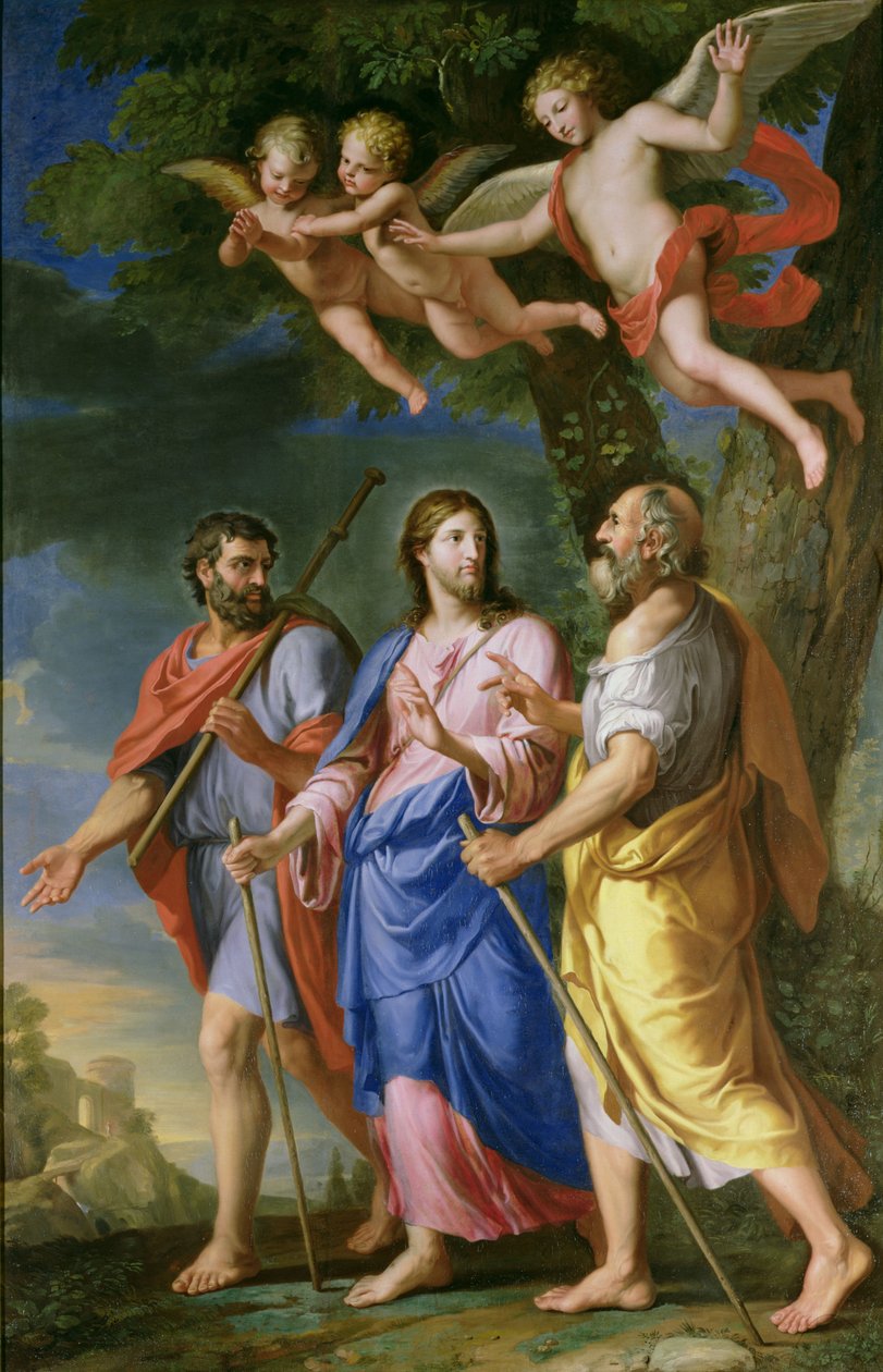 Kristus på vägen till Emmaus av Jacques Stella