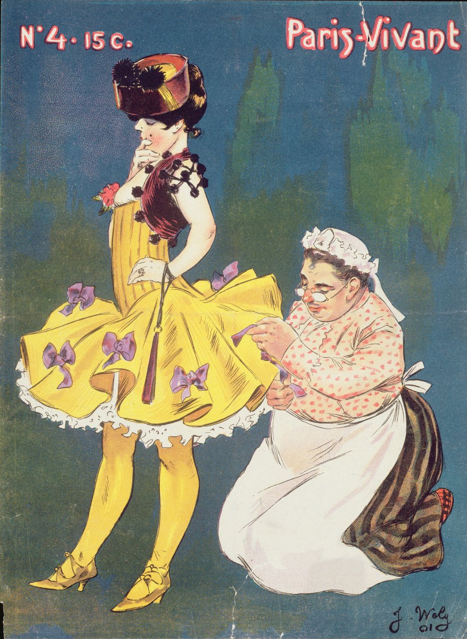 Omslaget till tidningen "Paris-Vivant", 1901 av Jacques Wely