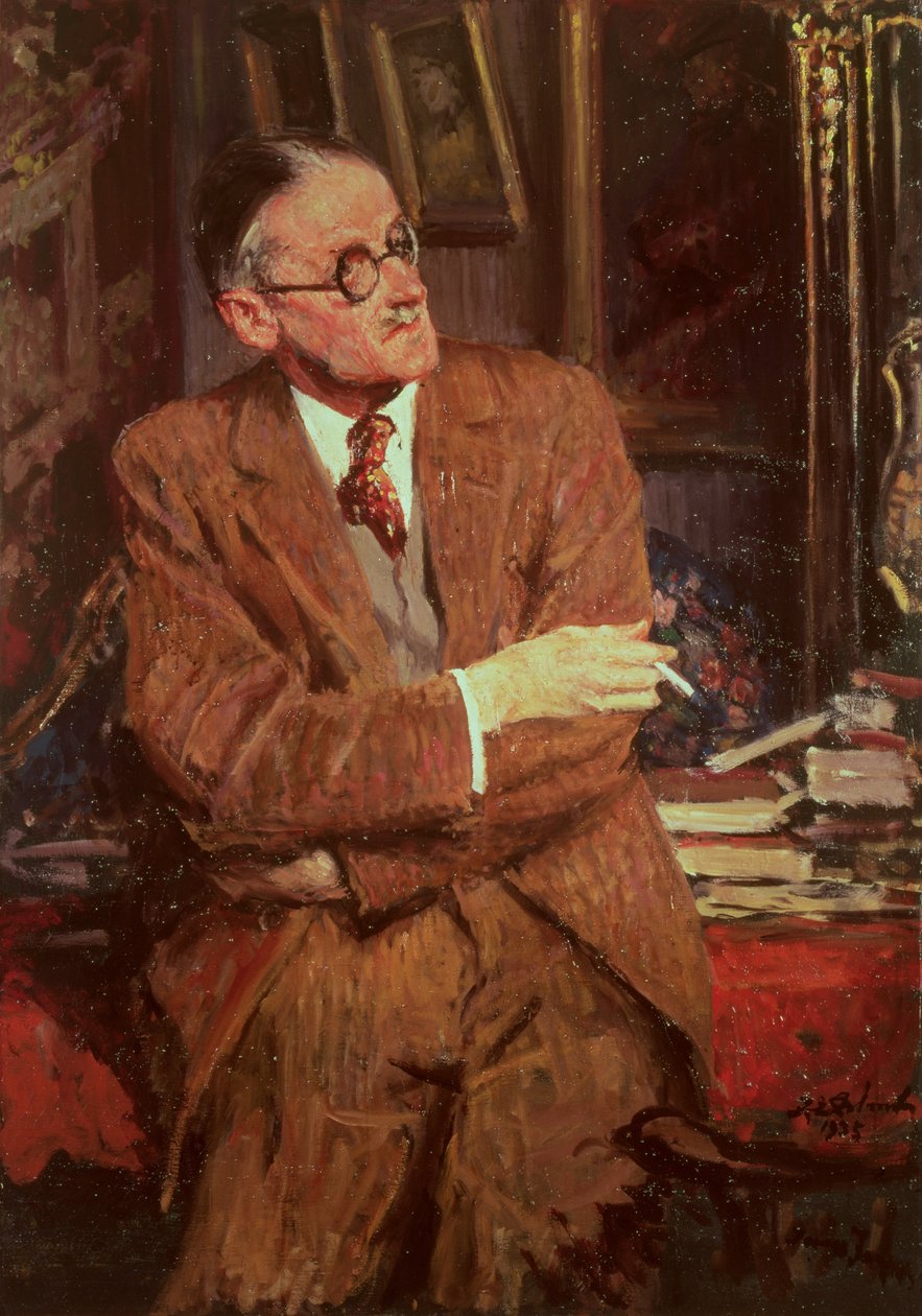 Porträtt av James Joyce (1882-1941), 1935 av Jacques Emile Blanche
