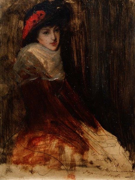 Studie av en ung flicka av Jacques Emile Blanche