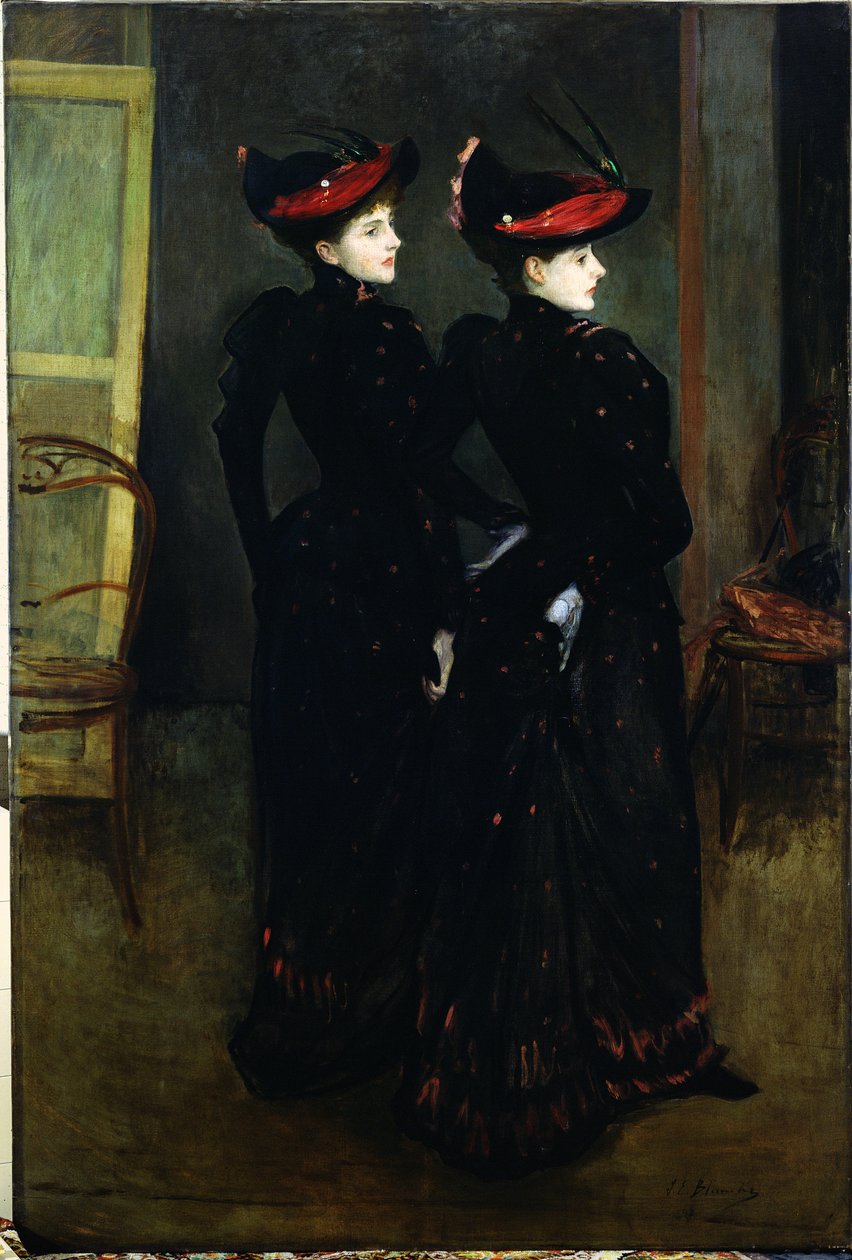 The Savile-Clark Girls (olja på duk) av Jacques Emile Blanche