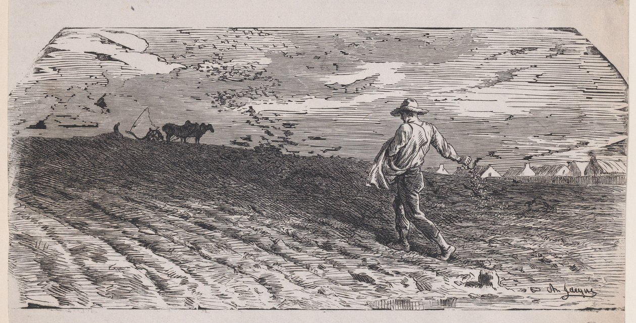 Såmannen, ca. 1852. av Jacques Adrien Lavieille