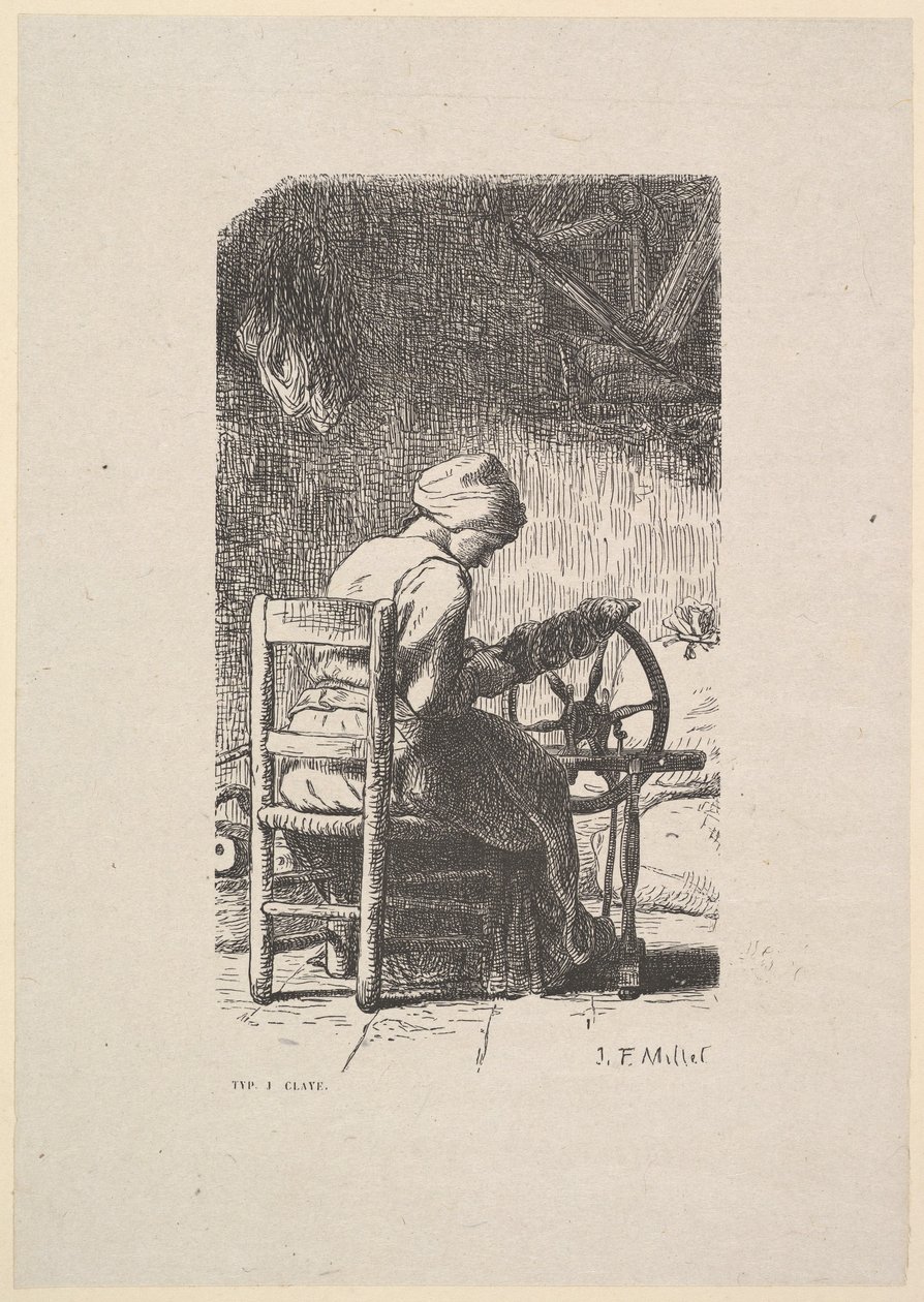 Spinnaren, 1853. av Jacques Adrien Lavieille