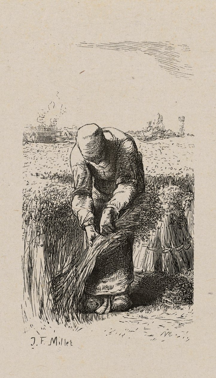 Kvinna som drar lin av Jacques Adrien Lavieille