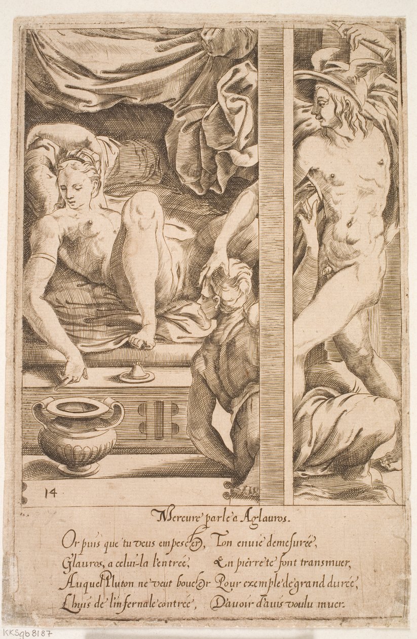 Merkurius besöker Herse av Jacques Androuet Ducerceau d.Æ.