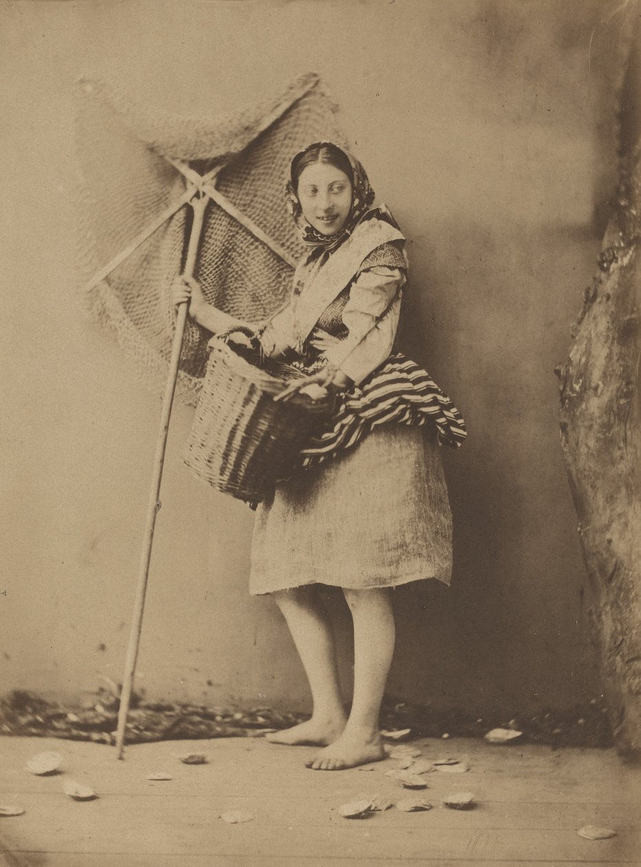 A Shrimp Fisher Girl, ca. 1854. av Jacques Antoine Moulin