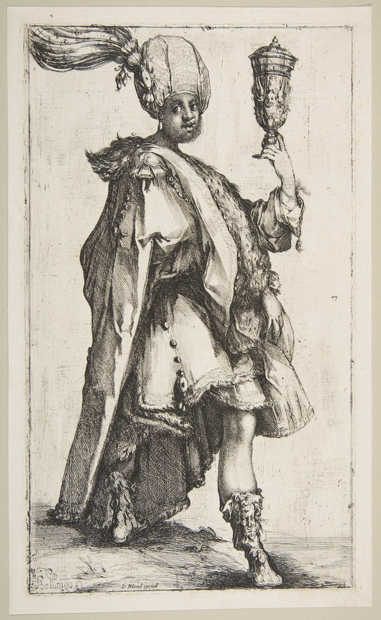 Balthasar, från Three Magi-serien, 1595-1616. av Jacques Bellange