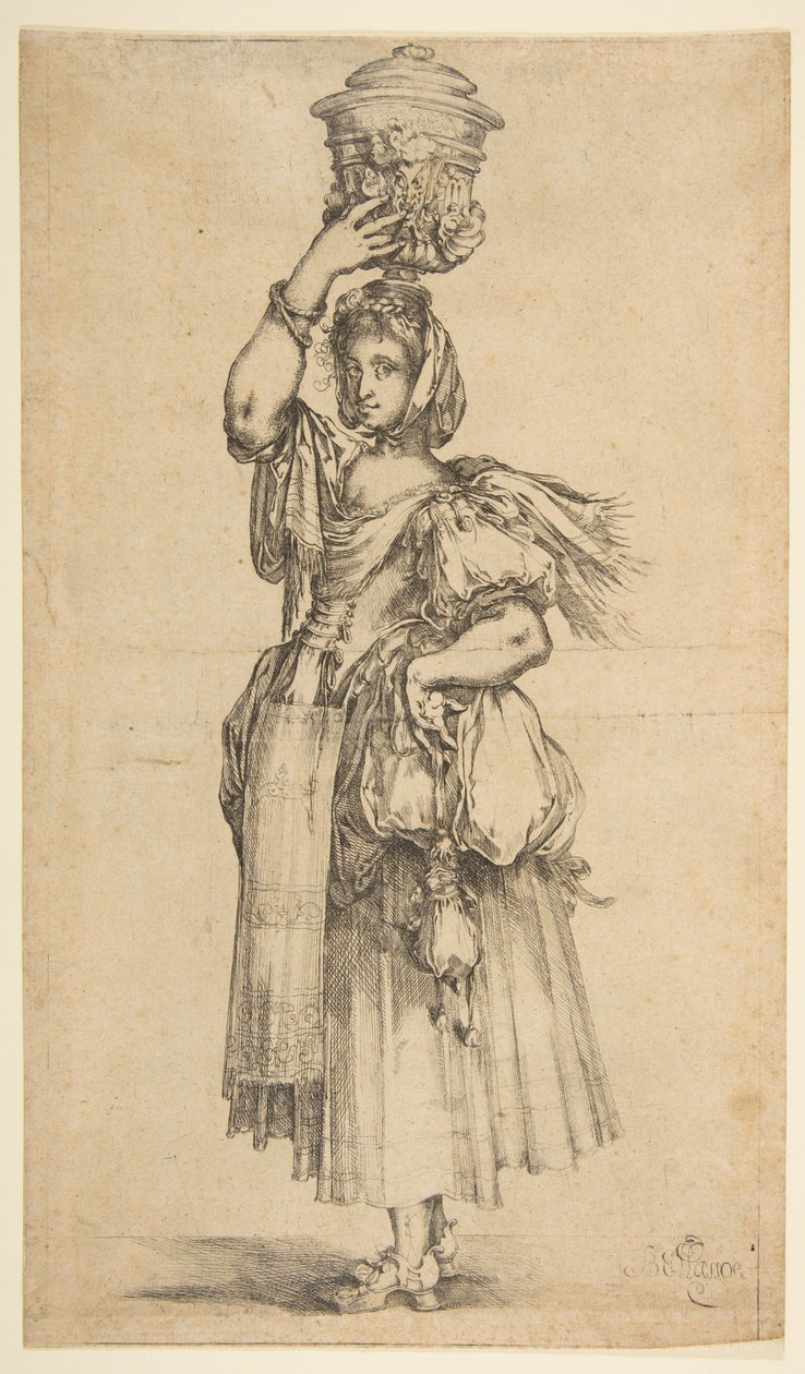 Trädgårdsmästare, från Hortulanae-serien. av Jacques Bellange