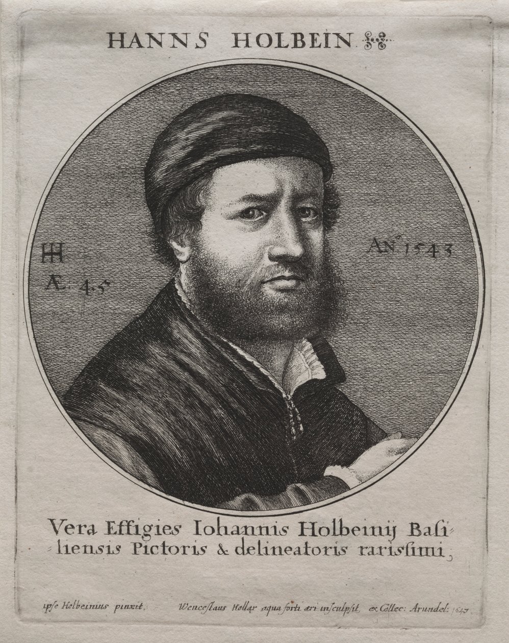 Porträtt av Hans Holbein av Jacques Bellange
