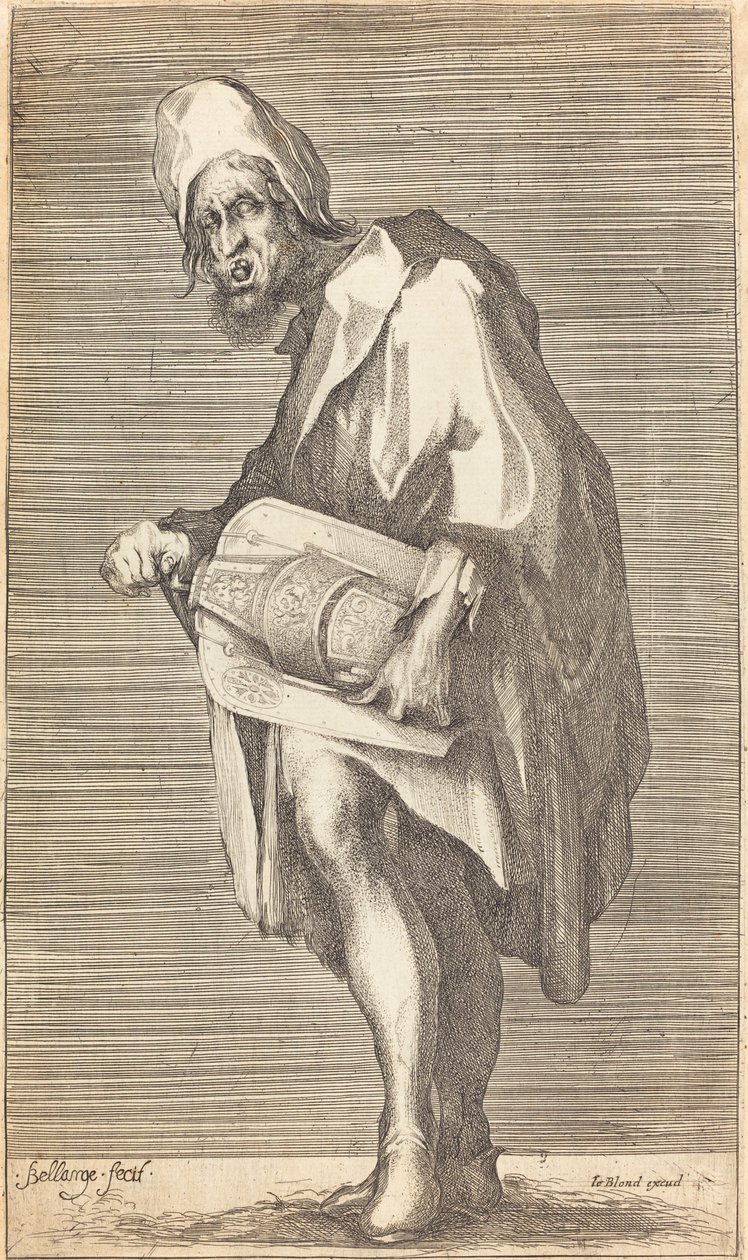 The Blind Hurdy Guurdy Player av Jacques Bellange
