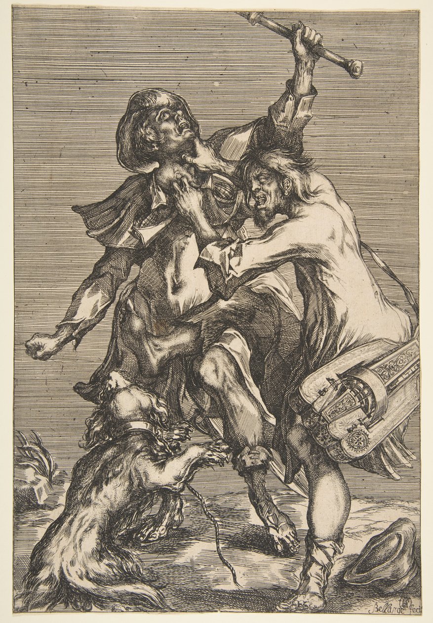 Två stridande tiggare, 1612-16. av Jacques Bellange