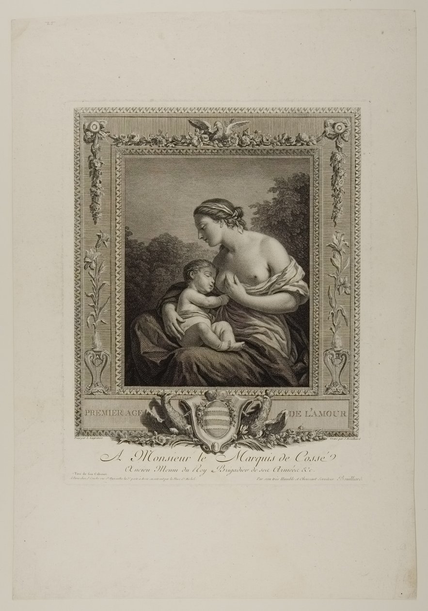 Amors första ålder (gravyr) av Jacques Bouillard