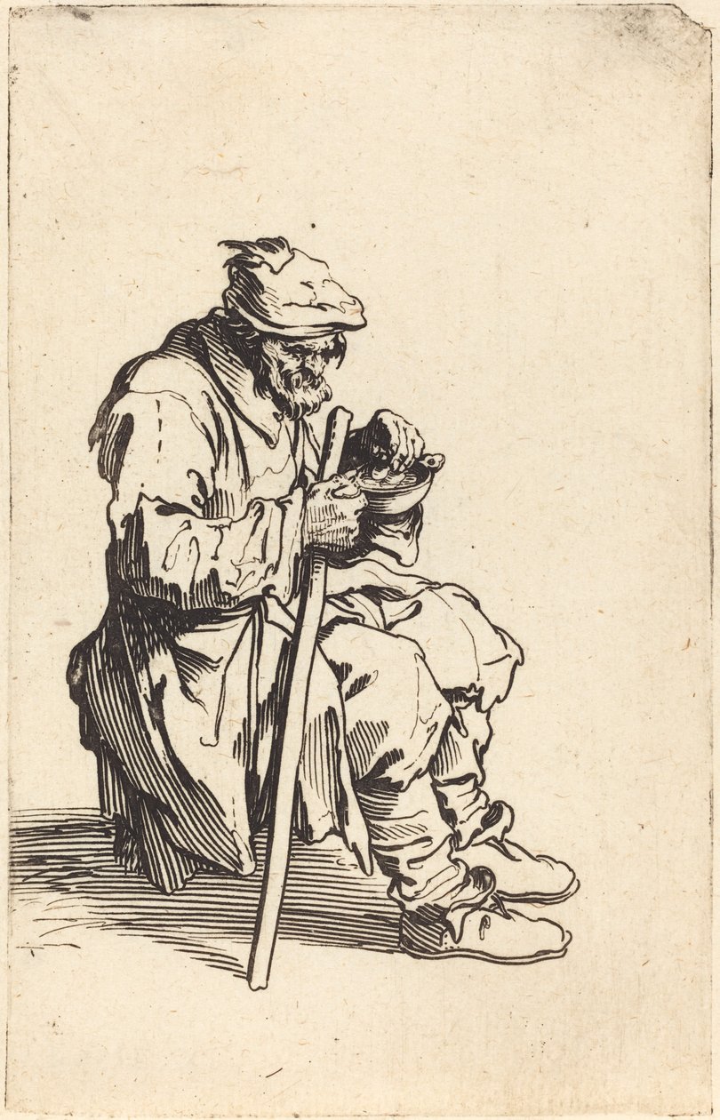 Tiggare som äter av Jacques Callot