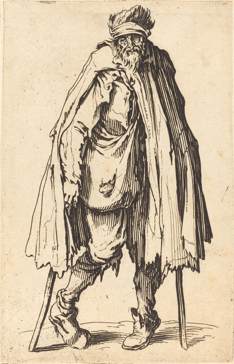 Tiggare med kryckor och säck av Jacques Callot